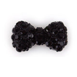 Fuschia, Fuschia Nail Art Charms - Large Crystal Bow - Black, Mk Beauty Club, Nail Art Charms