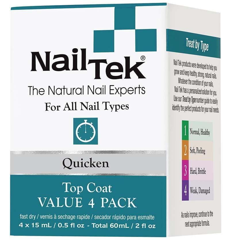 Nail Tek, QUICKEN Pro Pack - 4/0.5 oz, Mk Beauty Club, NailTek