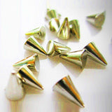 Fuschia Nail Art - Nail Spikes - Large Gold