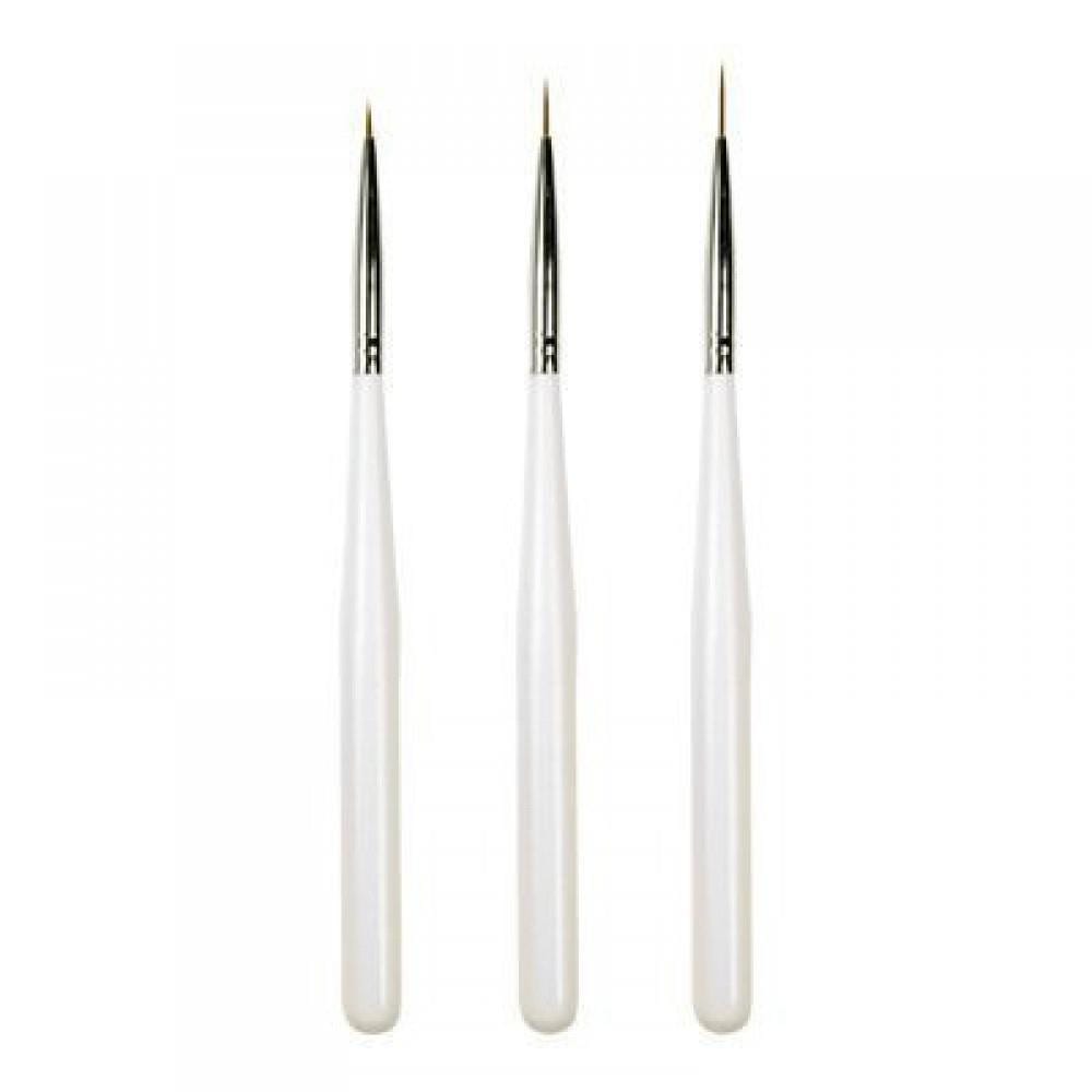 Nail Art Supply, Striping Brush & Detailer Set - 3pc, Mk Beauty Club, Nail Art Brush