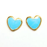 Fuschia, Fuschia Nail Art - Flat Heart - Gold/Blue, Mk Beauty Club, Nail Art