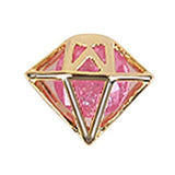 Fuschia, Fuschia Nail Art - Encased Jewel Diamonds - Gold/Pink, Mk Beauty Club, Nail Art