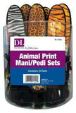 DL Professional, DL Pro - Animal Print Mani/Pedi 24Sets - Cheetah, Tiger, Zebra, Mk Beauty Club, Foot File Kit