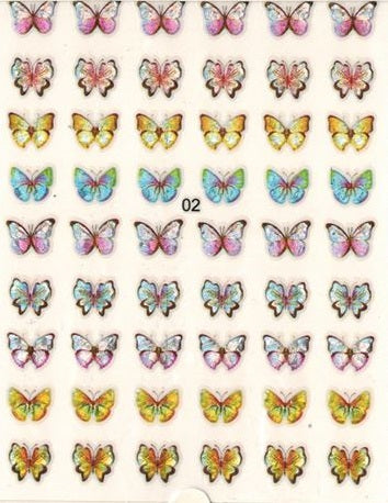 CR Nail Art Butterflies Stickers #02
