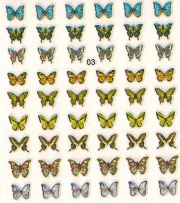 CR Nail Art Butterflies Stickers #03