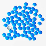 Fuschia Nail Art - Neon Blue Studs - Medium Circle