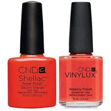 CND, CND Shellac & Vinylux Duo - Electric Orange, Mk Beauty Club, Matching Gel + Polish