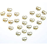 Fuschia, Fuschia Nail Art - Gold Metal Heart, Mk Beauty Club, Nail Art