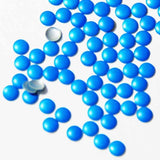 Fuschia Nail Art - Neon Blue Studs - Large Circle