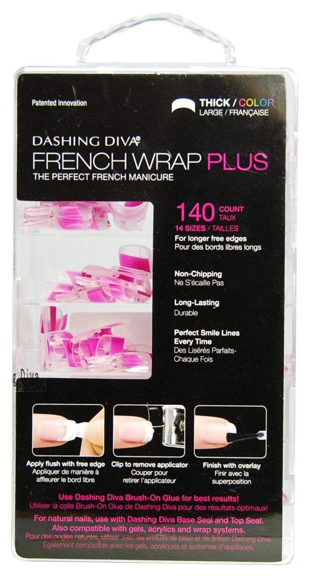 Dashing Diva, Dashing Diva French Wrap Plus -  Double Wide - Thick Fuchsia 140tips, Mk Beauty Club, Nail Tip Set