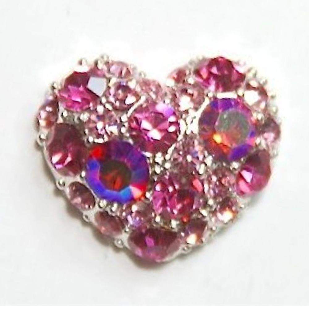 Fuschia, Fuschia Nail Art - Heart Crystal Assortment - Pink, Mk Beauty Club, Nail Art