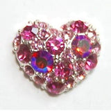 Fuschia, Fuschia Nail Art - Heart Crystal Assortment - Pink, Mk Beauty Club, Nail Art