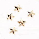 Fuschia, Fuschia Nail Art Charms - Star - Gold, Mk Beauty Club, Nail Art Charms