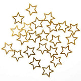 Fuschia, Fuschia Nail Art Charms - Gold Metal Star - Large, Mk Beauty Club, Nail Art Charms