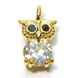 Fuschia, Fuschia Nail Art - Owl Charm - Gold, Mk Beauty Club, Nail Art