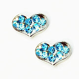 Fuschia, Fuschia Nail Art - Heart Small - Silver/Blue, Mk Beauty Club, Nail Art
