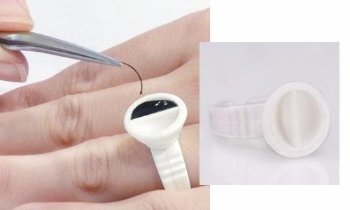 Eyelash Extension Supply, Eyelash Extension Glue Ring with Divider 100pcs, Mk Beauty Club, Glue Ring
